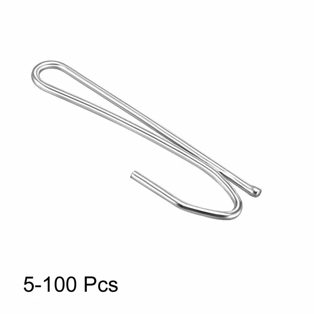 Curtain Hooks  Metal Single Prongs Pinch Pleat Drapery Hook for Drapery Tapes