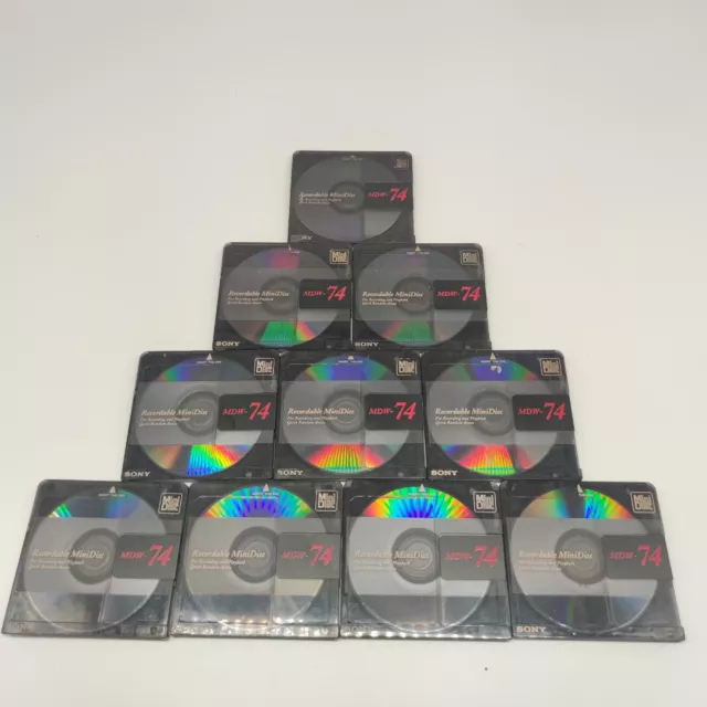 10 Stück SONY MDW-74 MiniDisc MD Mini Disc Mini Disk - 74 min TOP GETESTET BLANK