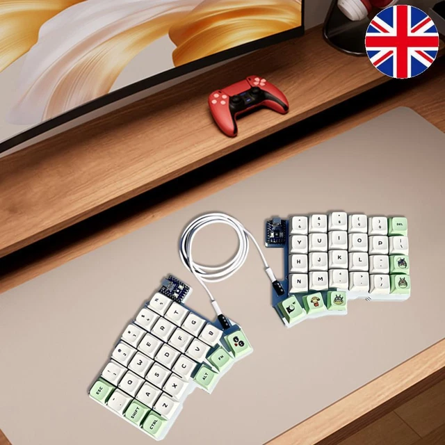 SPLIT KEYBOARD WIRED Gaming Keyboard Support QMK/VIAL Programmable ...