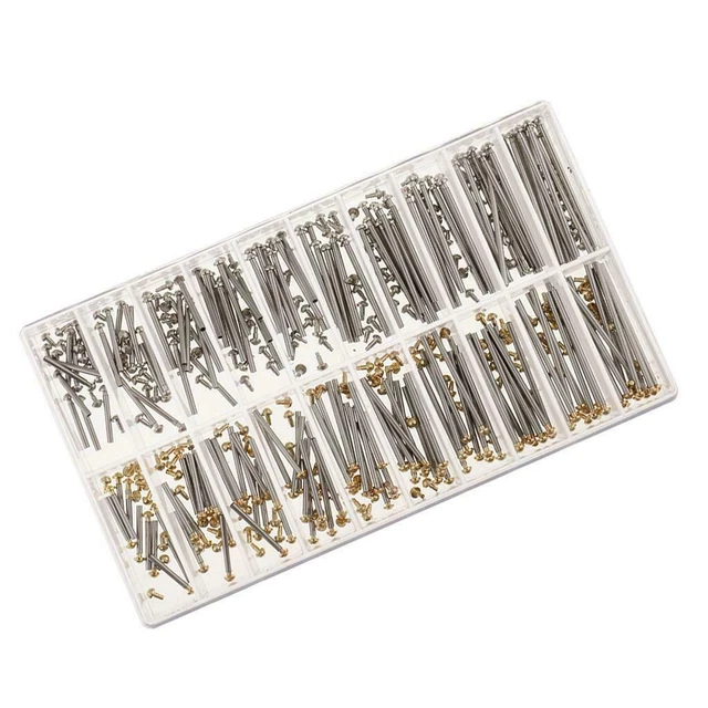 200Pz Perni A Vite Acciaio 10Mm-28Mm Per Bracciali Orologio Cinturino Orologio