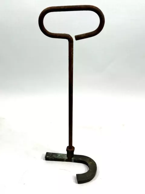 vtg 12" Copper Branding Iron "J" jay rodeo cowboy rancher ranch old west