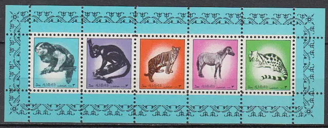 Ajman 1972 ** Bl.529 A Tiere Animals Fauna