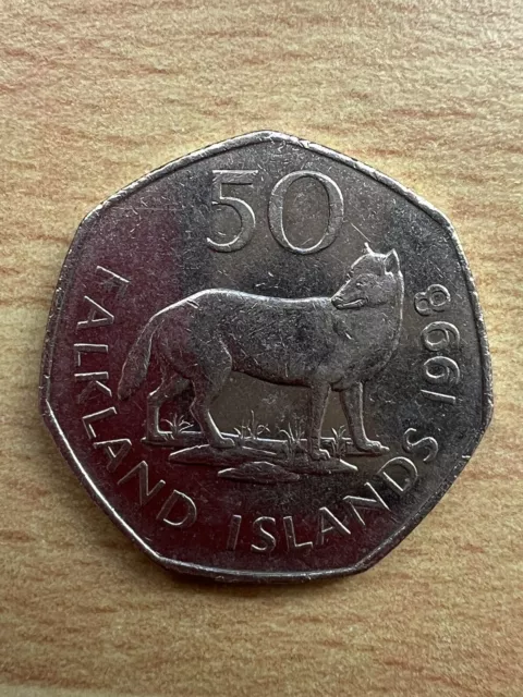 1998 Falklands Islands Fox 50p ✨ Territories  Coin ✨ Mini Coin Envelope ✨