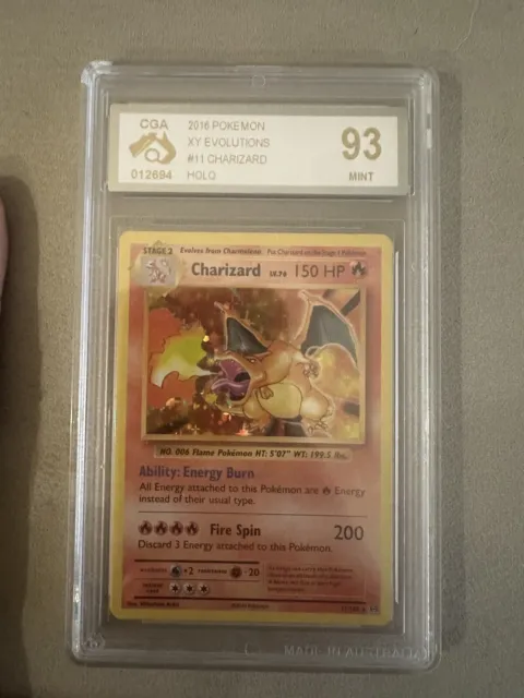 Charizard Xy Evolutions 2016 Pokemon Card Tcg 11/108 Bgs 9