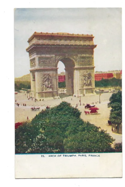 Arch of Triumph, Paris, France, Postcard, Divided Back, Unposted