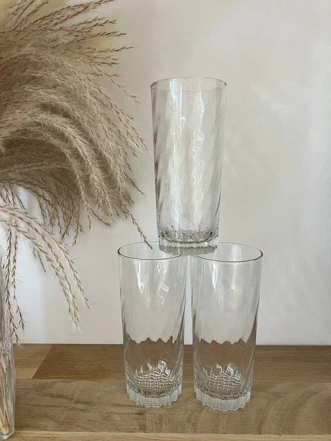 Lot De 10 Verres Anciens à Orangeade / Soda - Vintage, Multicouleurs (Occasion)