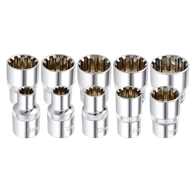 Douille Impact Torx E10 – 2 Pièces – Entraînement 3/8 – Acier Chrome-vanadium – Pour Clé à Choc - 3