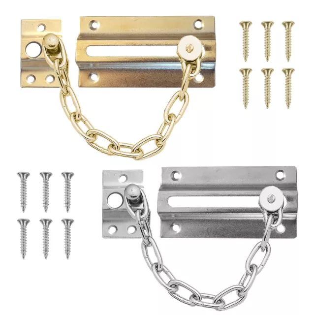 SECURITY DOOR CHAIN  HEAVY DUTY Safety Guard Lock Catch With Screws.