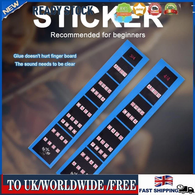 4/4 3/4 Violin Practice Fiddle Finger Guide Sticker Fingerboard Fretboard Marker