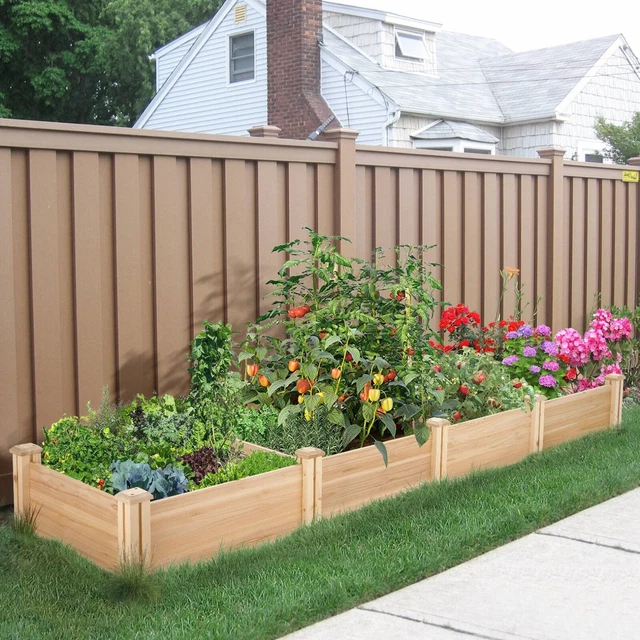 DIY WOODEN RAISED Garden Bed Kit Elevated Planter Box For Growing Herbs