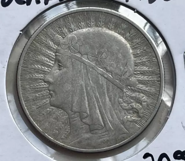 1932 Poland 10 Zlotych - Silver