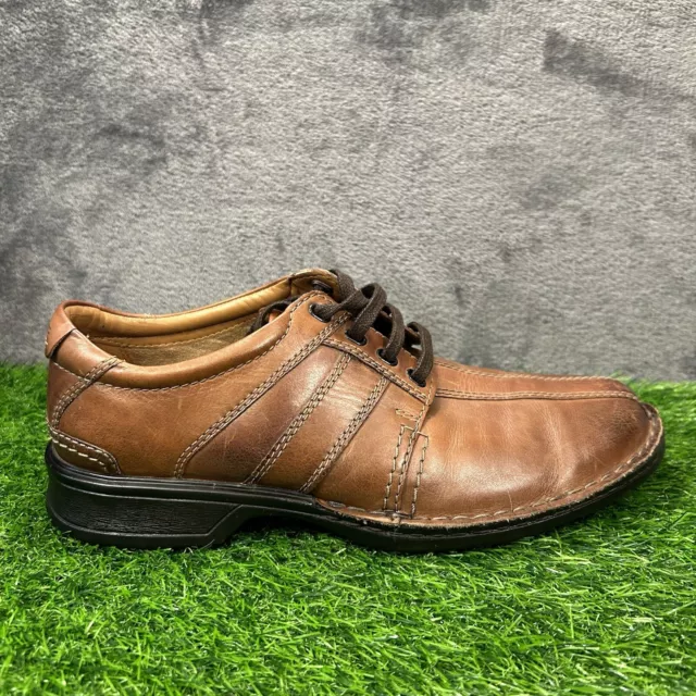 CLARKS COLLECTION ATTICUS Oxford Shoes Mens 9.5 M Brown Leather Lace Up 25.25 PicClick UK