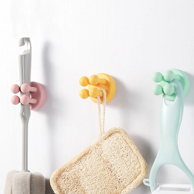 Shower Silicone Wall-Mounted Holder Waterproof Multifunctional Hook Accessori J2