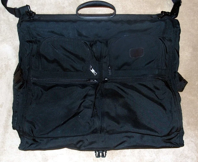 TUMI Alpha Bi-Fold Carry-on Garment Bag 231D3 Black Ballistic Nylon Multi-pocket 2