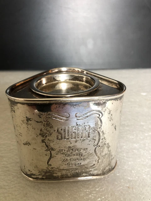 Ancienne Boîte Métal Happers Sugar - Cylindrique - Produit Alimentaire Vintage