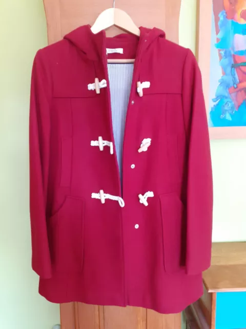 Trench and Coat : Manteau, duffle-coats en laine avec capuche rouge T.38 Neuf