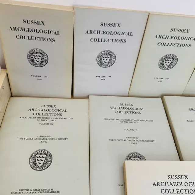 Sussex Archaeological Collections Bundle x 10 1969 - 1979 (107-117) Book Job Lot 3