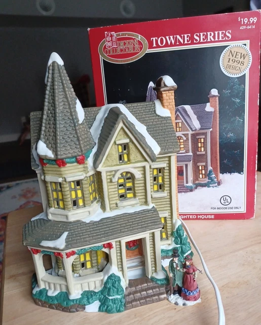VINTAGE 1998 DICKENS Collectables Towne Series Victorian Lighted House