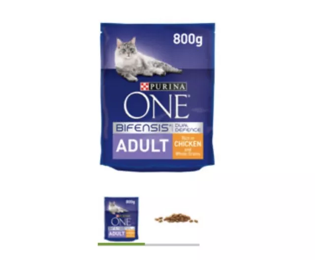 800g Purina One Adult Chicken & Whole Grain Cat Dry Food