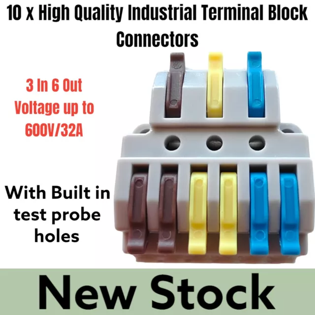 10 X SPL-36  Industrial Terminal Block Wire Electric Cable Connectors (CE- Rohs)