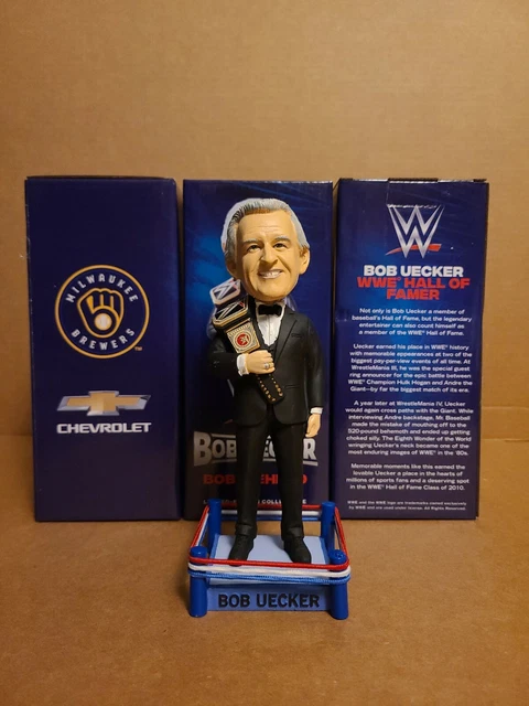 Milwaukee Brewers Bob Uecker WWE Hall Of Fame Theme Night Bobblehead Giveaway