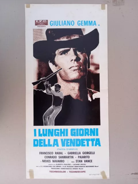 I LUNGHI GIORNI DELLA VENDETTA LOCANDINA ORIGINALE playbill poster Gemma 1967