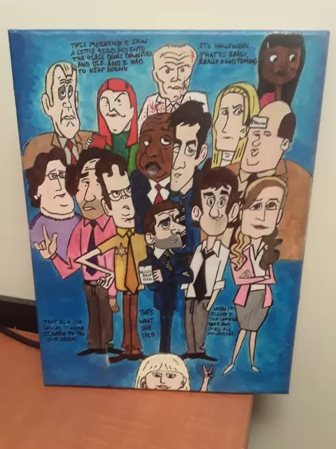 Pam Mural Painting Poster The Office TV Show Finale Beesly Dunder Mifflin  Cast 