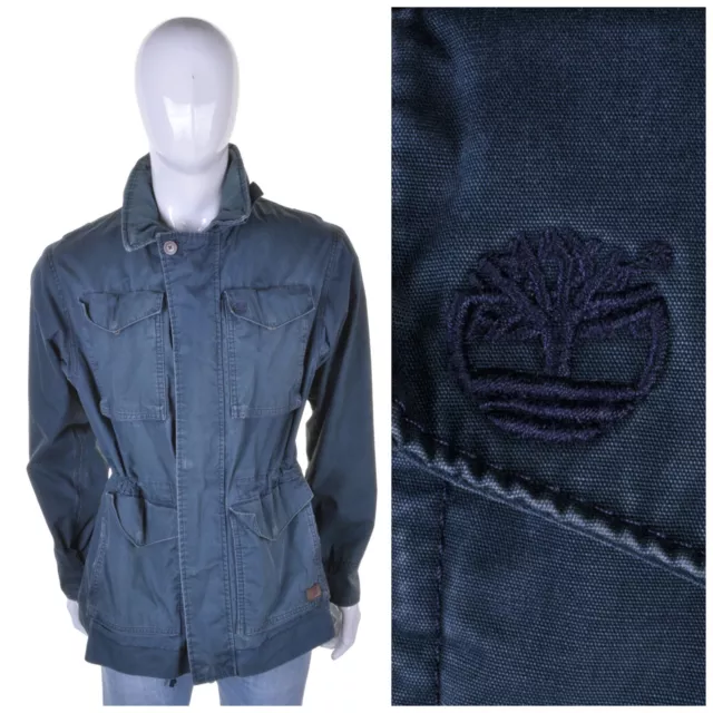 Timberland Vintage Abington Militar Campo Chaqueta L Azul M51 M65 Abrigo Capucha