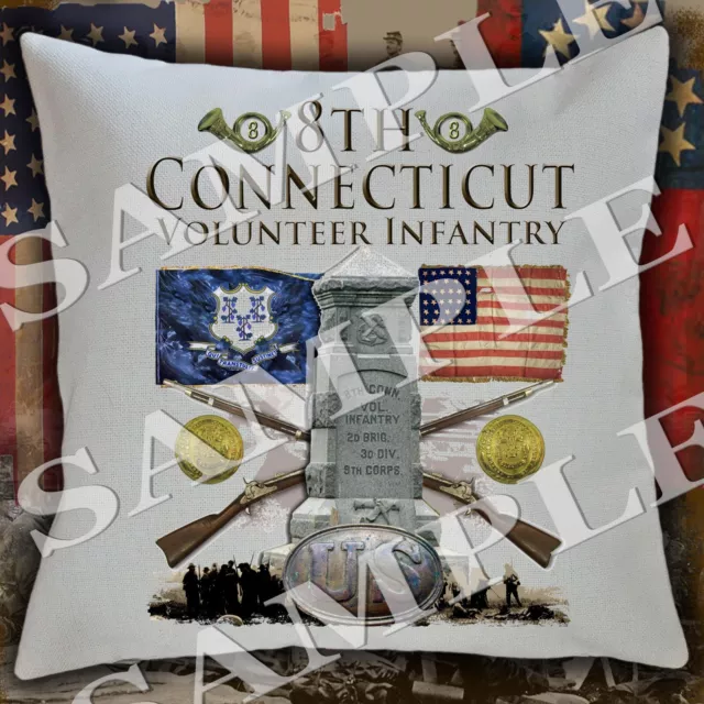 8th Connecticut Infantry American Civil War themed pillow sham/covering
