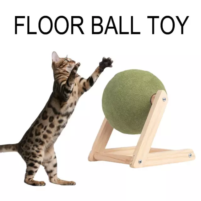 Floor Ball Toy Cat Mint Ball Catnip Roller Ball Floor Mount Interactive Cat G3M4