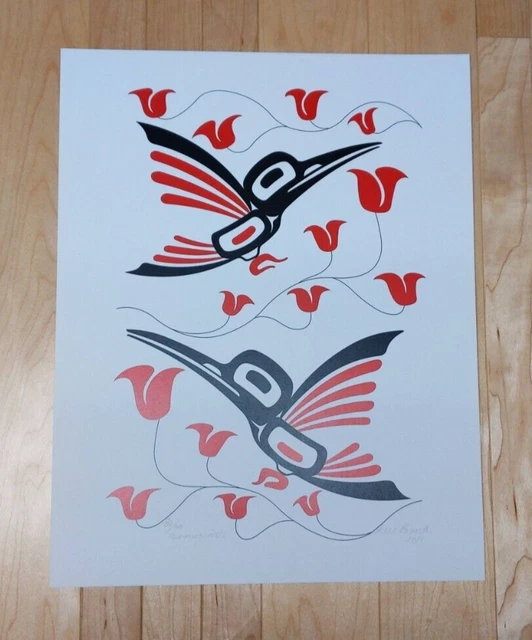 Hummingbirds by Eric Parnell Haida Signed Limited Edition Print 86/100