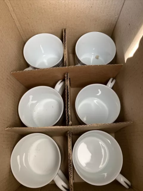 6 Tasses Café Moka Bernardaud Cythère Porcelaine De Limoges Bernardeau Neuf 3