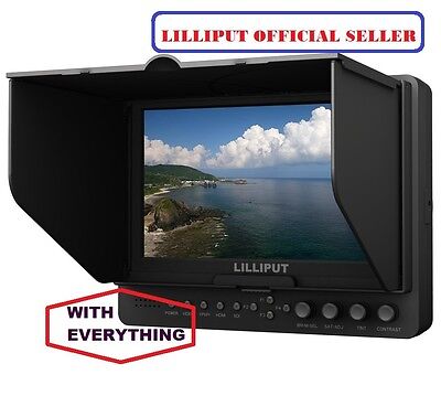 S/P Sdi HDMI 1024X600 LP-E6 Batteria Blackmagic LILLIPUT 17.8cm 665 Parasole Blackmagic 