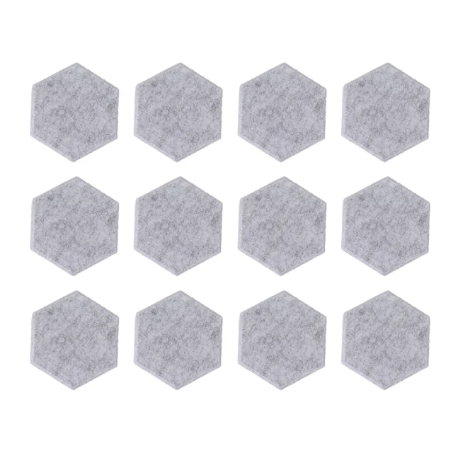 (Gris Clair) Panneaux Acoustiques Hexagonaux 12 Pièces Panneaux Muraux