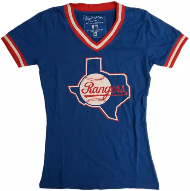 Texas Rangers Ladies V-Neck T-Shirt Remote Control Royal