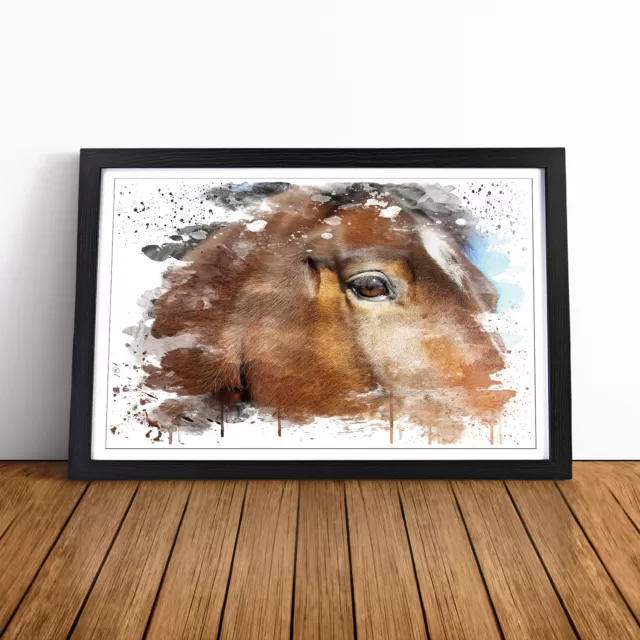 Brown Horse V3 Wall Art Print Framed Canvas Picture Poster Home Decor