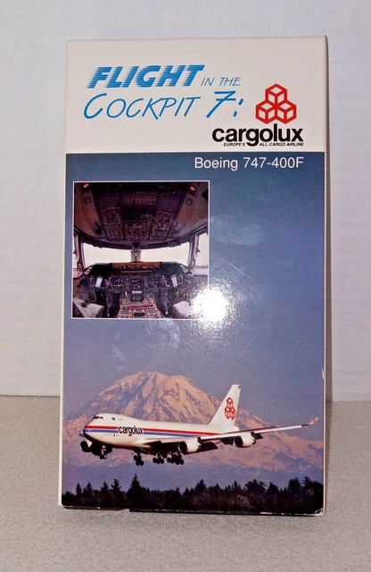 FLIGHT IN THE Cockpit 7 VHS Cargolux Boeing 747-400F Flying Pilot RARE ...