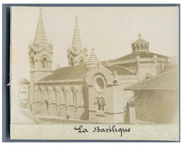 France, basilique Saint-Régis de Lalouvesc Vintage print.  Tirage citrate  8