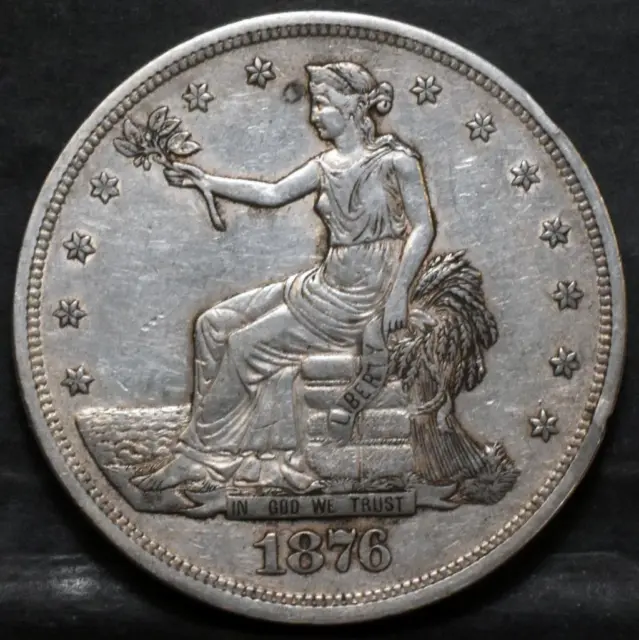 1876 Trade Dollar  Id#Dd382