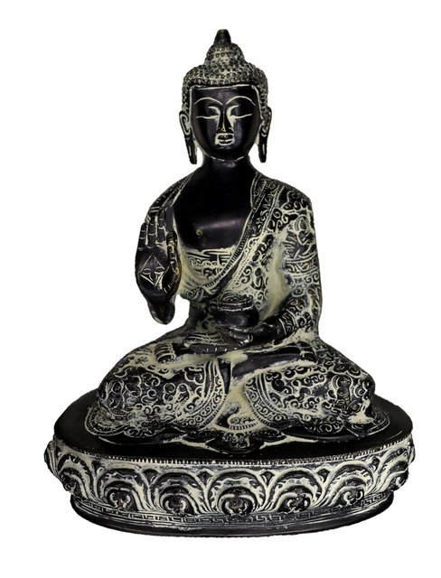 Blessing Buddha With Life Story Handmade Brass Figure Lord Budha Statue Figurine
