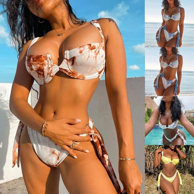 Set costumi da bagno bikini costume da bagno costume da bagno spiaggia donna traspirante