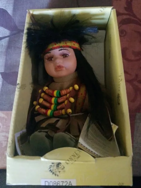 Kinnex Limited Edition Native American Porcelain Doll, "Little Cubs"  #737/2500