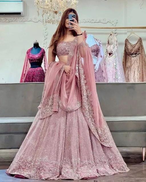 Indian Pakistani Bridal Lehnga Choli Bollywood Designer Wedding Heavy Lehenga