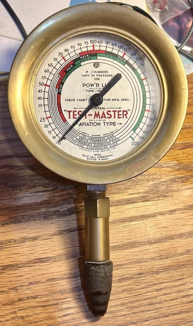 VINTAGE TEST-MASTER AVIATION Type Compression Tester - Industrial ...