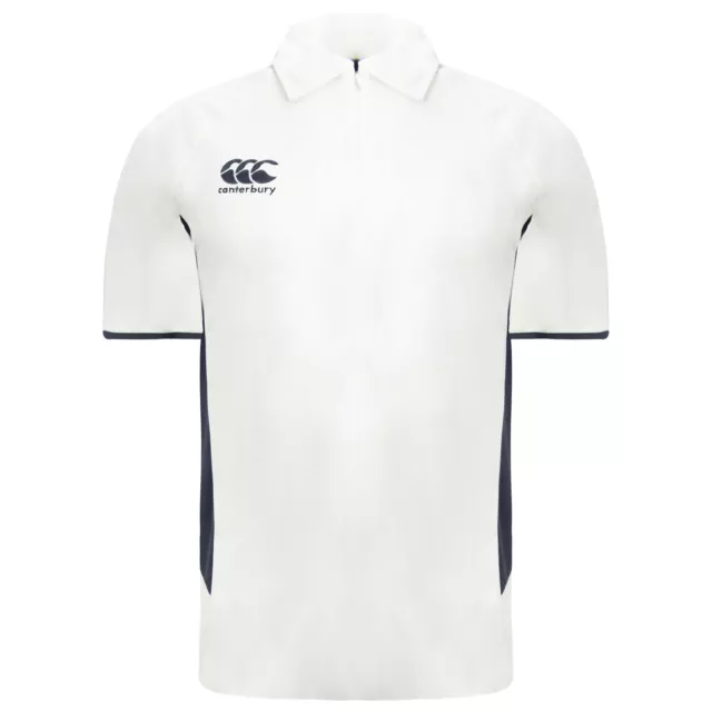 Canterbury Pro Junior Kids Off White Short Sleeve Cricket Shirt E732833 070