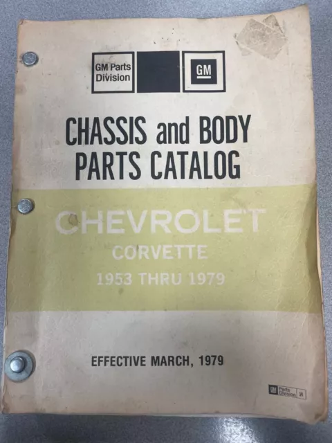1979 corvette parts shop catalog