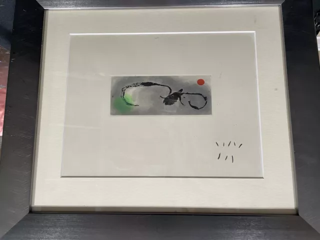 Joan Miro Etching with Aquatint On Richard de Bas - Sans le Soleil Plate VIII Joan Miro Etching with Aquatint On Richard de Bas - Sans le Soleil Plate VIII
