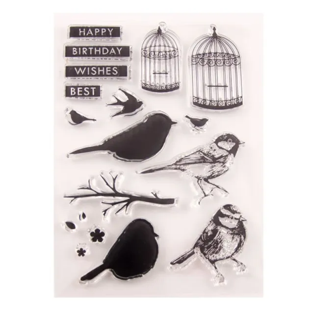 Bird Cage Silicone Clear Seal Stamp DIY Scrapbooking Embossing Photo Album Decor