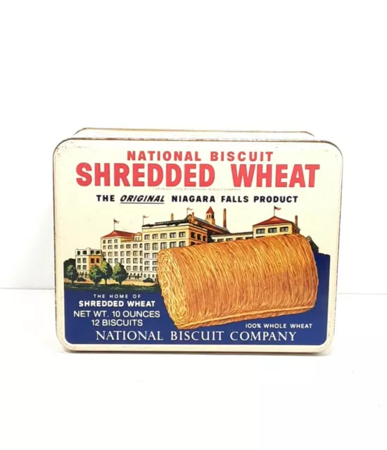 Vintage Collectible NABISCO National Biscuit Company Shredded Wheat Tin