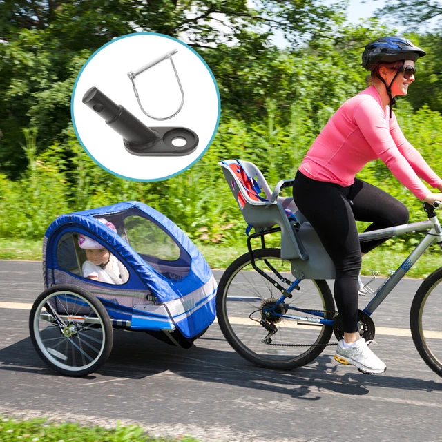 Adaptateur Universel D'Embrayage Pour Remorque Vélo 3/8 X 26 – Argenté – Plus D'Espace & Sécurité Accrue